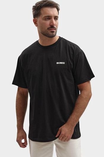 Футболка хлопковая черная Bikkembergs