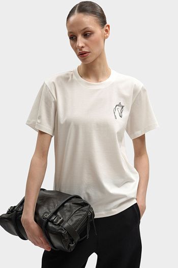 Футболка хлопковая белая Emporio Armani