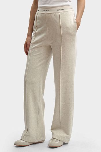 Брюки спортивные хлопковые бежевый Calvin Klein Jeans