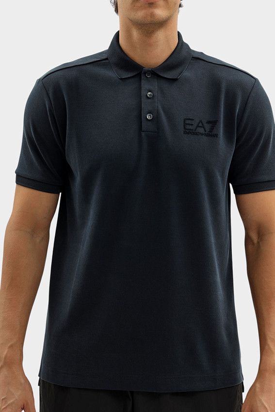 Поло EA7 Голубой