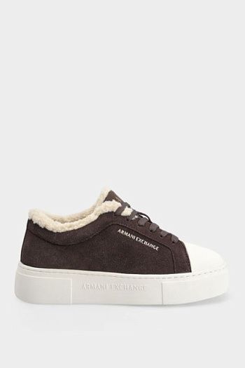 Кеды коричневые кожаные Armani Exchange