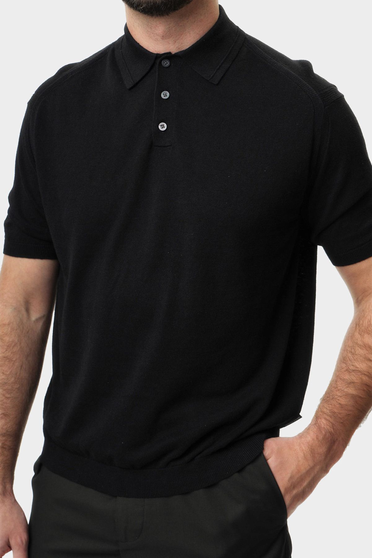 Поло трикотажное Armani Exchange Черный