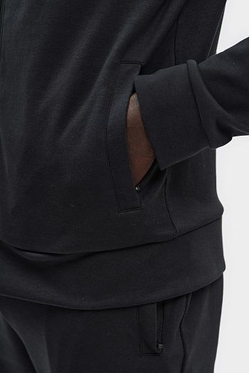 Худи хлопковое черное Karl Lagerfeld
