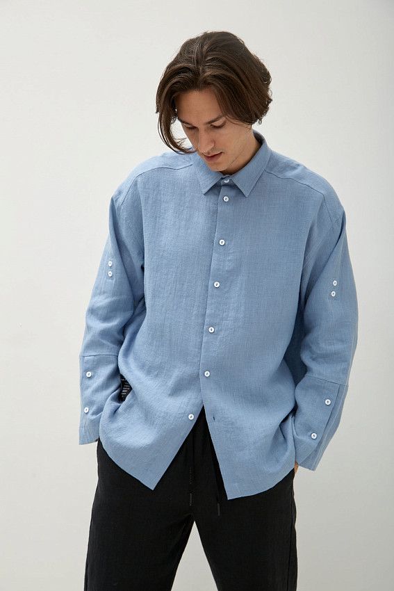 Рубашка с длинным рукавом The Hills Голубой