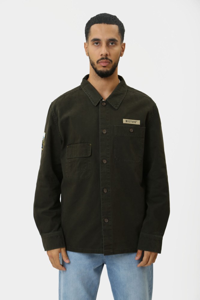 1015623 Рубашка Mustang Зеленый