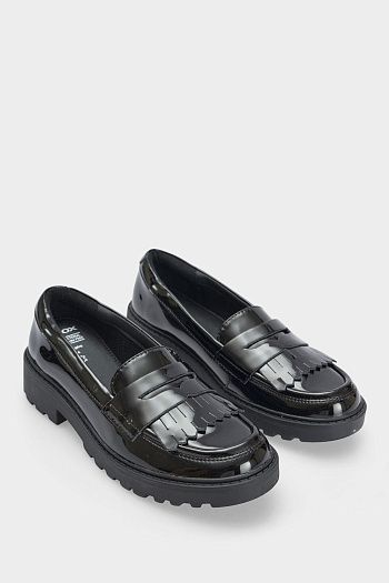 Лоферы черные кожаные Geox