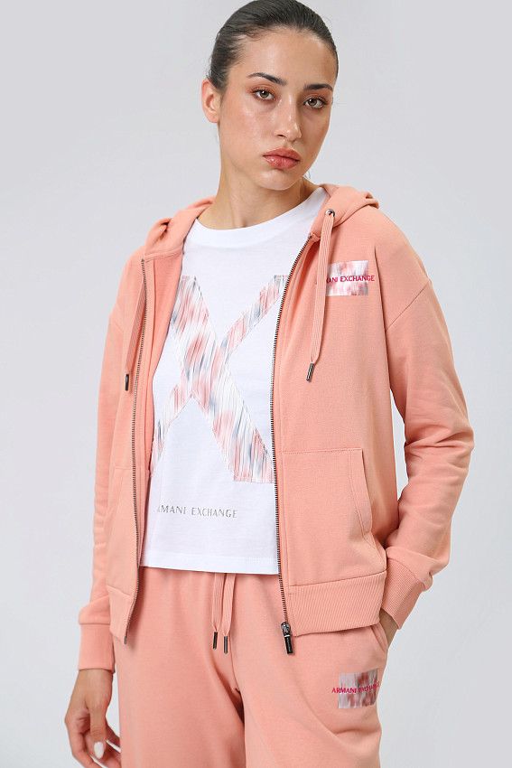 Толстовка с/к Armani Exchange Розовый
