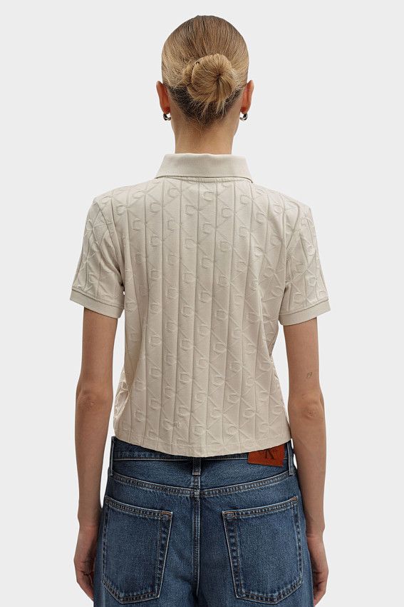Поло Calvin Klein Jeans Молочный