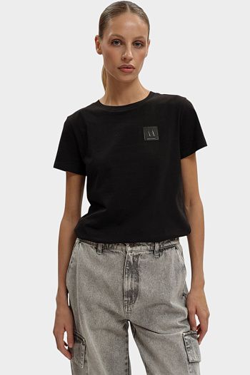 Футболка хлопковая черная Armani Exchange