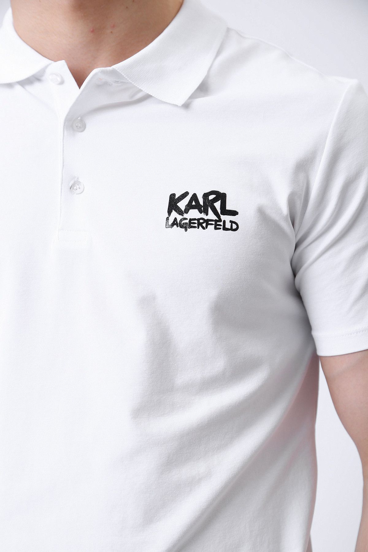 Поло  Karl Lagerfeld Белый