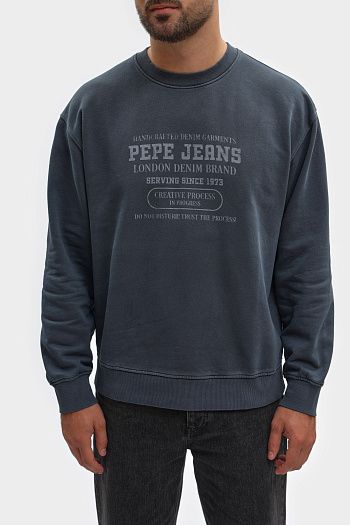 Джинсы прямые хлопковые синие Pepe Jeans