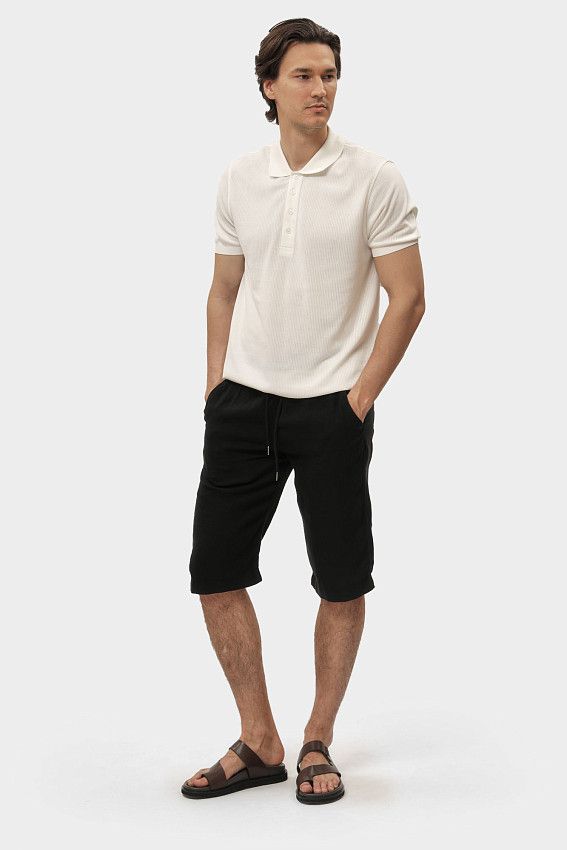 Шорты льняные Karl Lagerfeld Черный