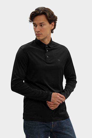 Поло из лиоцелла Emporio Armani
