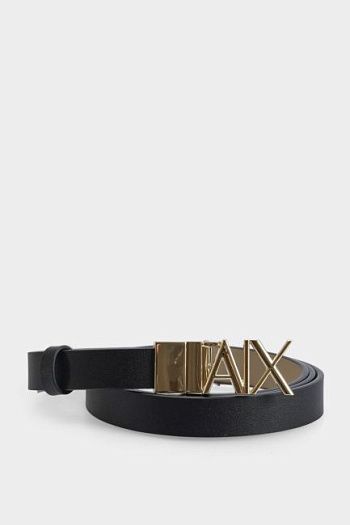 Ремень черный кожаный Armani Exchange