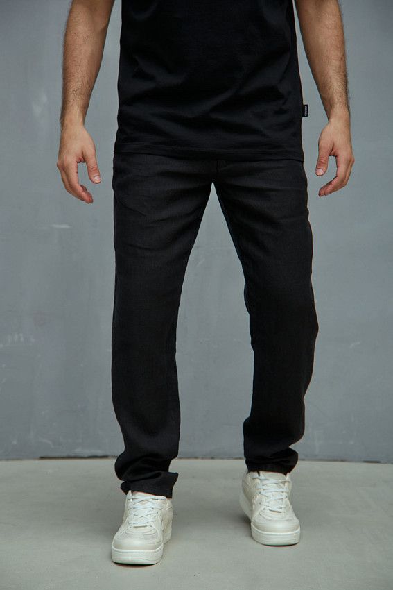 Брюки льняные Van Mich Черный