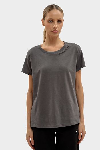 Футболка хлопковая серая Armani Exchange