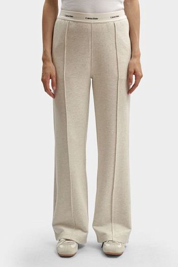 Брюки спортивные хлопковые бежевый Calvin Klein Jeans