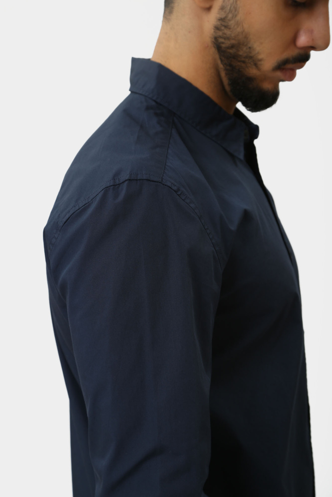 1015618 Рубашка с длинным рукавом Mustang Синий