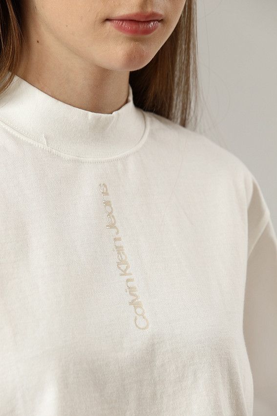 Футболка кроп-топ Calvin Klein Jeans Calvin Klein Jeans Белый