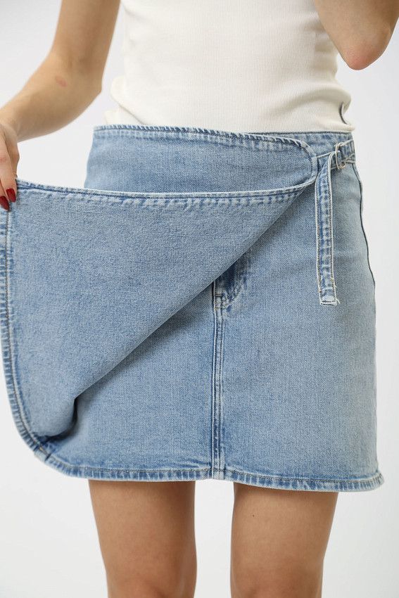 Юбка джинсовая Calvin Klein Jeans Голубой