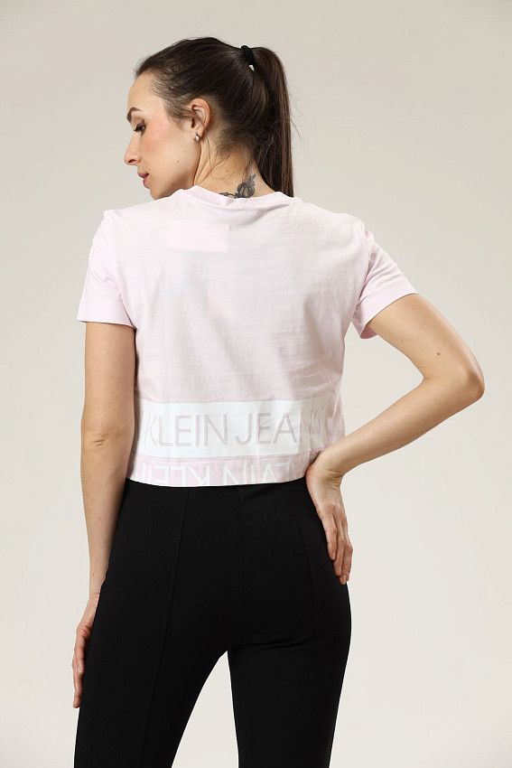 Футболка кроп-топ Calvin Klein Jeans Calvin Klein Jeans Розовый