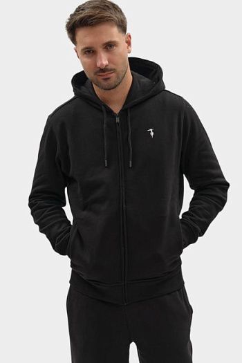 Толстовка хлопковая черная Trussardi