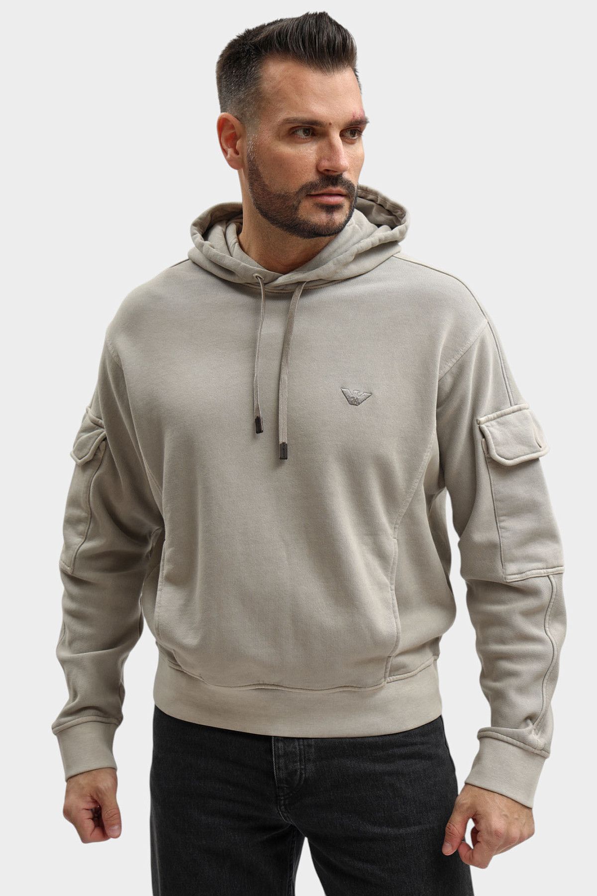 Худи Emporio Armani Серый