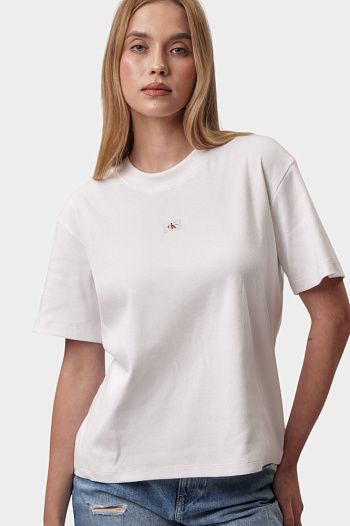 Футболка хлопковая белая Calvin Klein Jeans