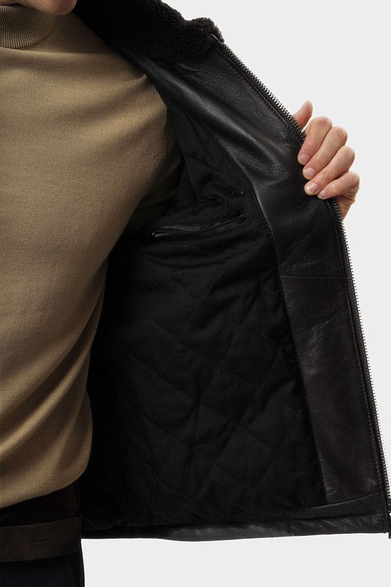 Куртка кожаная Strellson Коричневый