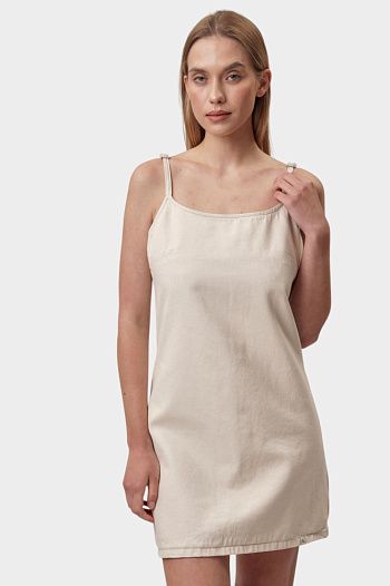 Платье хлопковое бежевое Calvin Klein Jeans