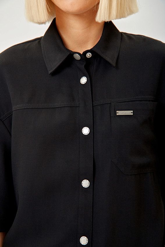 Рубашка к/рукав   The Hills Черный