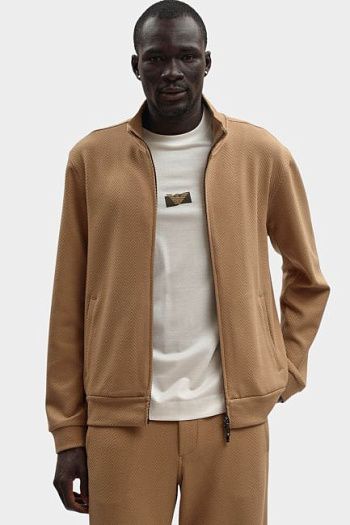 Толстовка хлопковая бежевый Emporio Armani