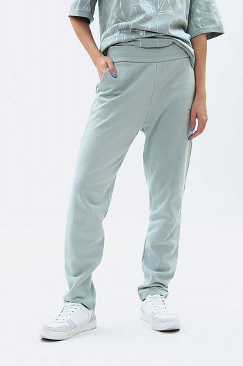 Брюки спортивные хлопковые голубые Armani Exchange