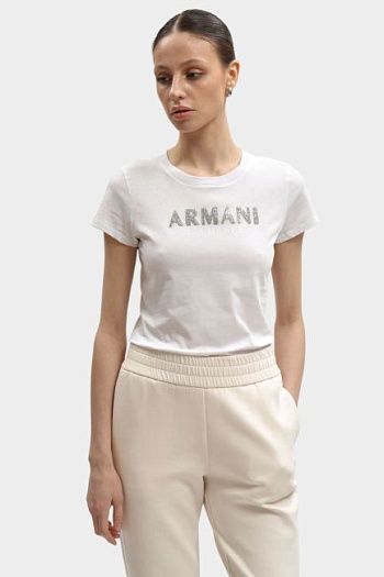 Футболка хлопковая белая Armani Exchange