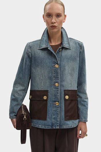 Рубашка джинсовая синяя Armani Exchange