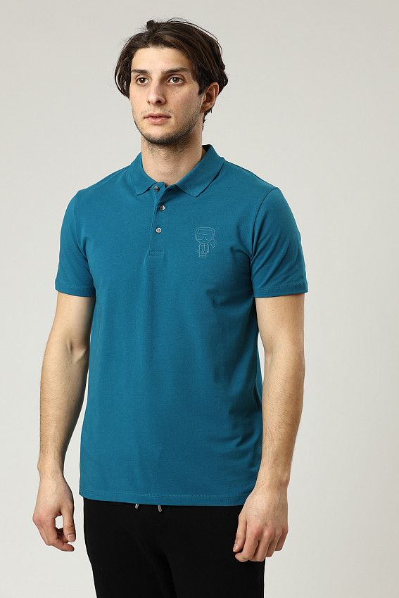 Поло Karl Lagerfeld Бирюзовый