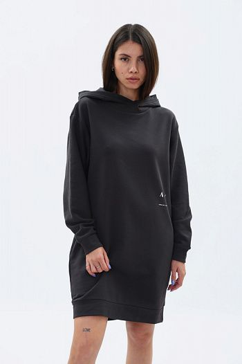 Платье хлопковое серое Armani Exchange