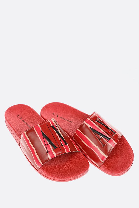 Шлепки Armani Exchange Красный