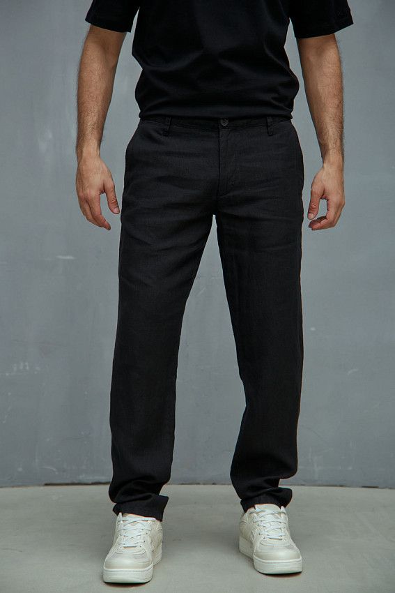 Брюки льняные Van Mich Черный