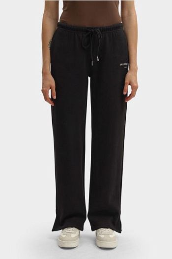 Брюки спортивные хлопковые черные Trussardi
