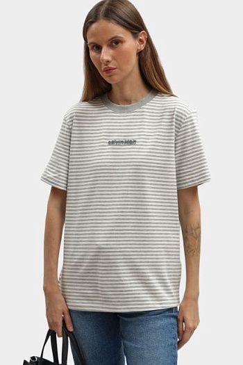 Футболка хлопковая серая Calvin Klein Jeans