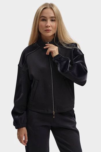 Свитшот хлопковый черный Emporio Armani