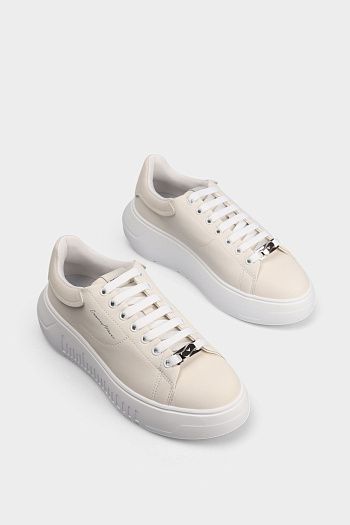 Кроссовки из натуральной кожи Emporio Armani