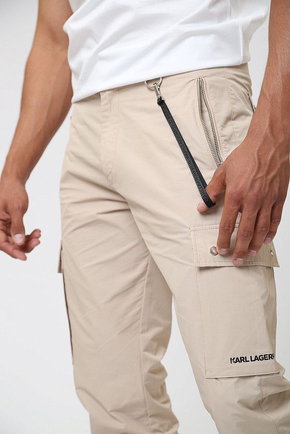 Брюки Karl Lagerfeld Бежевый