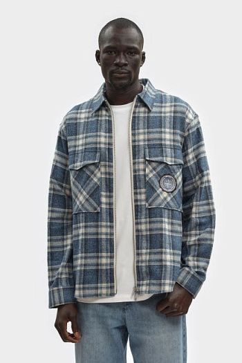 Рубашка хлопковая синяя Armani Exchange