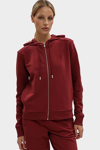 Толстовка хлопковая бордовая Trussardi