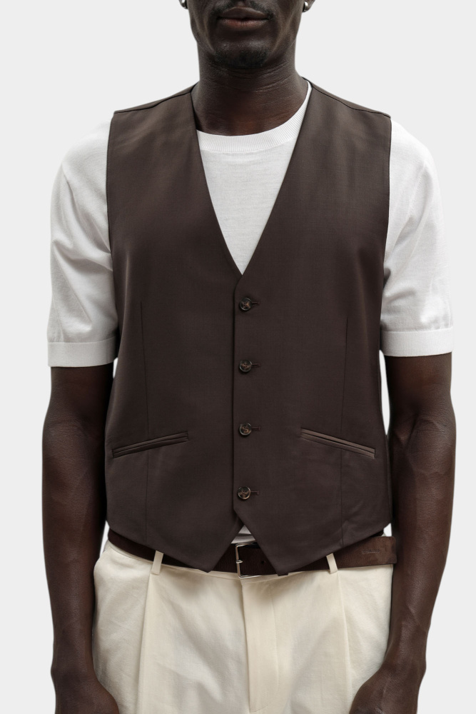 561035_355010 Жилет классический Karl Lagerfeld Коричневый