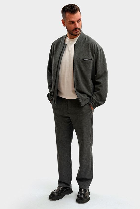 Бомбер The Hills Серый