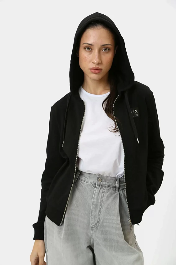 Толстовка с капюшоном Armani Exchange Черный