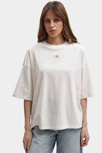 Футболка хлопковая белая Calvin Klein Jeans